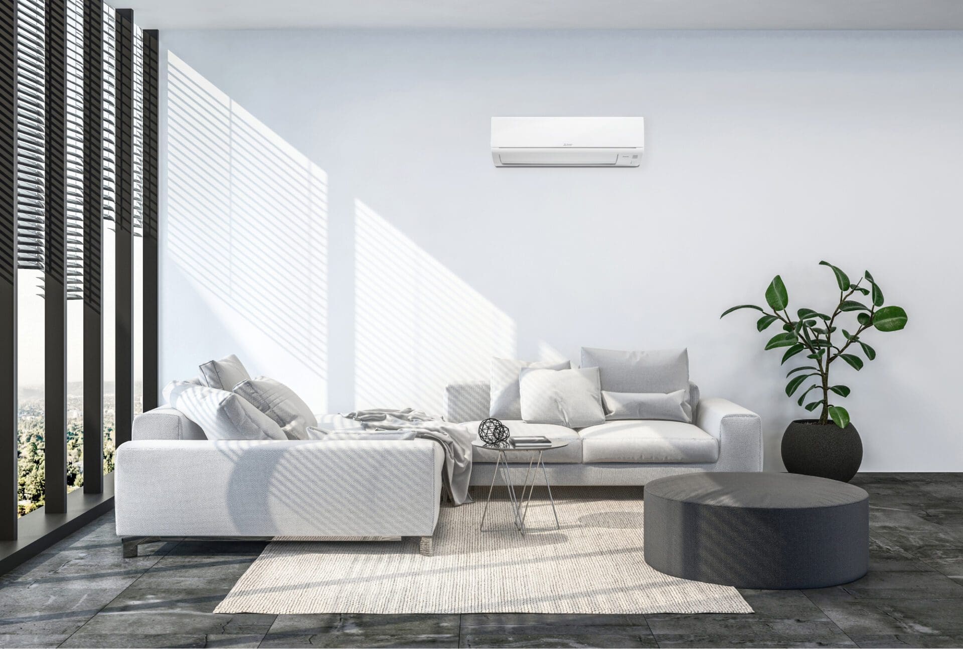 energy efficient heat pump in living room taupo